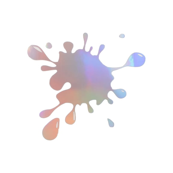 Unique Bargains Reflective Bumper Decal Multicolour Laser Rectangle Water Drop Ink Pattern