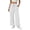 White, variant on Nfurl High Waisted Pants for Women Wide Leg Work Casual Trouser Pants with Drawstring Trendy Summer Cute Going Out Pants with Pockets Black,M