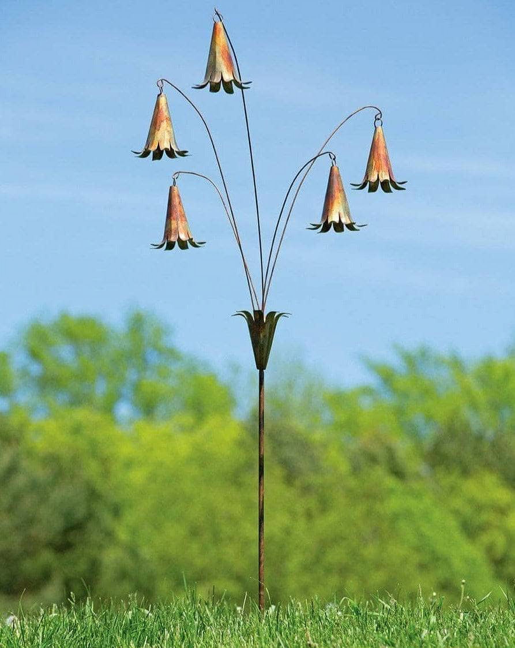 Happy Gardens Decorative Metal Bluebells Yard Art Outdoor Lawn Sculpture