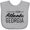 AC-Heather Grey, variant on Inktastic From Atlanta Georgia in Black Distressed Text Boys or Girls Baby Bib