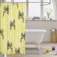 thumbnail image 3 of Manfei Leopard Print Bowtie Shower Curtain 72Wx78L,Geometric Check Bath Curtain, 3 of 5