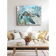 thumbnail image 4 of Sea Turtle Coastal Wall Art for Living Room,Canvas Picture Wall Decor for Bathroom Bedroom,Summer Beach Teal Coral Starfish Painting Artwork for Office Kitchen Hallway Dining Room Home Decor 12"x16", 4 of 8