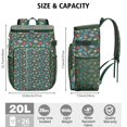 thumbnail image 3 of Travel Cooler Bag - DarkGreen Dinosaurs Birds Pattern Camping Beer Cooler Backpack with Bottle Opener- Waterproof Insulated Picnic Backpacks - Cooler Bag for Beach, 3 of 6