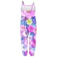 thumbnail image 5 of IROINNID Toddler Girls Kids Jumpsuit One Piece Floral Printed Sleeveless Playsuit Strap Romper Summer Outfits Clothes 2-3T, 5 of 5