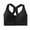 Black, variant on Stamzod Women's Racerback Sports Bra Front Closure Wireless Push Up Bra No Underwire Supportive Workout Bras for Women
