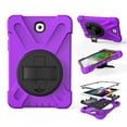thumbnail image 2 of XYX Case for Samsung Galaxy Tab S2 8.0 inch SM-T710/SM-T715 with 360 Degree Rotating, Hand Strap, Shoulder Strap, Purple, 2 of 7