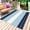 Navy blue Sky blue, variant on Haze Blue Aqua Stripe Outdoor Rug 4x6 Ft - Reversible Patio Rug Outdoor Camping Rugs, Modern Art Horizontal Striped Washable Indoor Outdoor Area Rugs, Non-Slip Outdoor Carpet Runner for Deck/Porch