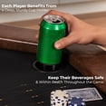 thumbnail image 5 of SereneLife Mesa de Póker de 213 cm, Mesa de Juego Plegable Octagonal para 8 Jugadores, Estilo Casino, con Baranda Acolchonada Resistente al Agua, con 8 Portavasos, 5 of 5