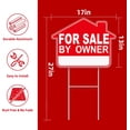 thumbnail image 3 of For Sale By Owner Yard Sign, 1-Pack 17"x13" Double-Sided Signs, Corrugated Plastic, H-Metal Stake, Home for Sale Sign, Estate Sale Signs, Yard Sale Signs With Stakes, House for Sale, 3 of 4