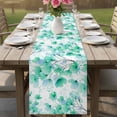 thumbnail image 4 of Spring Flowers Table Runner 90 Inches, Green Blossom Watercolor Botanical Florals Bed Runner Dresser Scarves Tabletop for Indoor Outdoor Parties/Ceremony/Banquet, 13" x 90", 4 of 9
