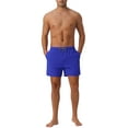 thumbnail image 2 of INSPIRAR CHIC Pantalones de baño para hombres con cordón en la cintura, bolsillos laterales, forro de malla, 30 Azul, 2 of 5