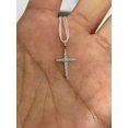 thumbnail image 4 of 1Ct Round Cut Moissanite Small Cross Pendant Necklace 14K White Gold Plated, 4 of 4