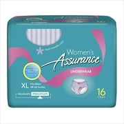 Assurance Incontinence Underwear for Women, Maximum, Extra Large, 16 Ct