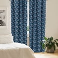 thumbnail image 2 of Ambesonne Lighthouse Curtains, Abstract Aqua Design, Pair of 28"x95", Navy Blue Red White, 2 of 5
