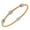 Rose Gold and Silver, variant on Fashion Alloy Silver-Tone White CZ Twisted Cable Bracelet