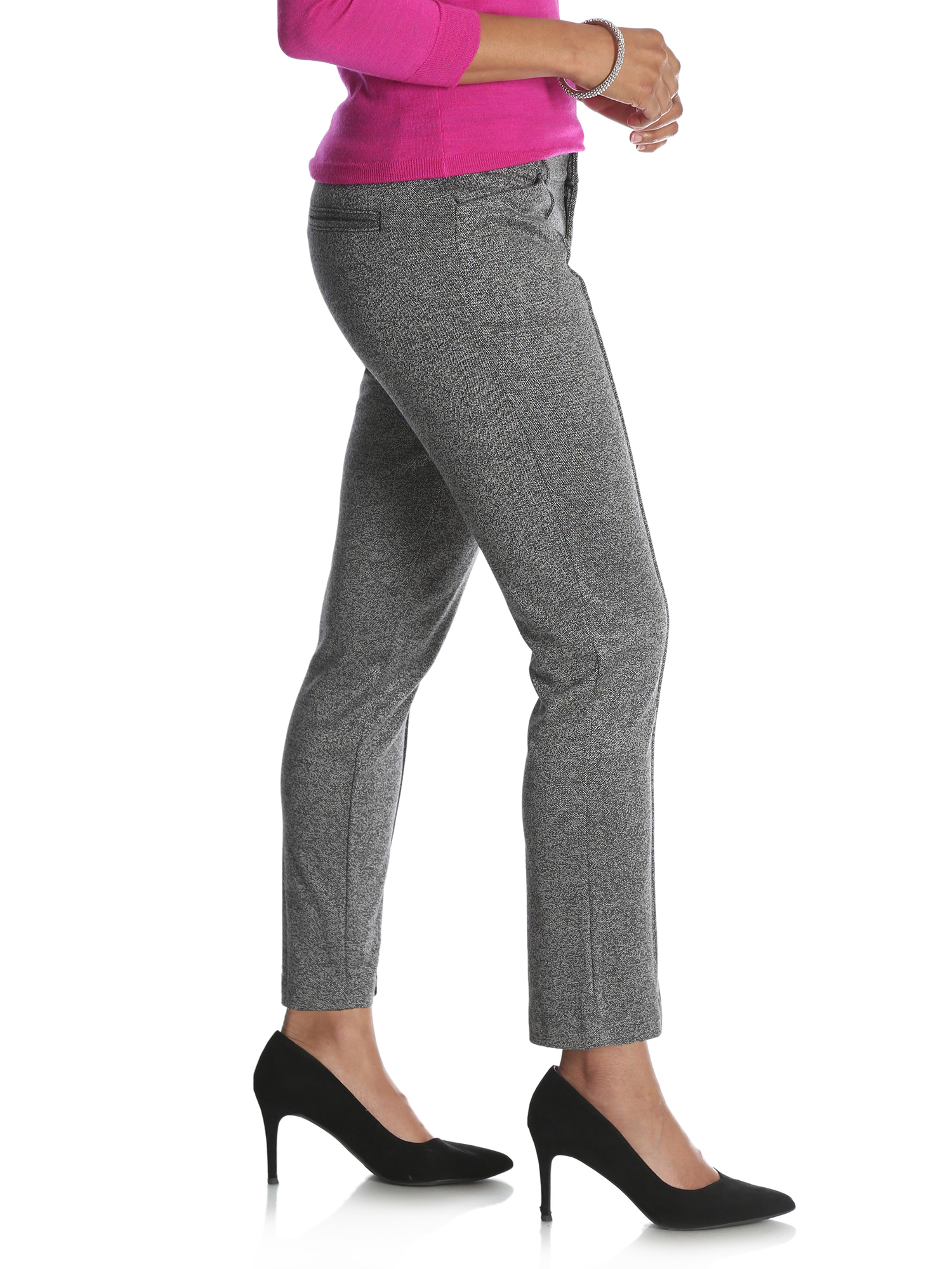 Women's Ponte Knit Comfort Waist Ankle Pant