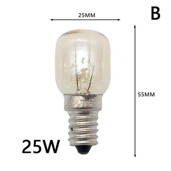 25W E14 Oven Lamp Heat Resistant Bulb, BTLIGE 220-240V Cooker Light for Microwave, 300 Degree High Temp