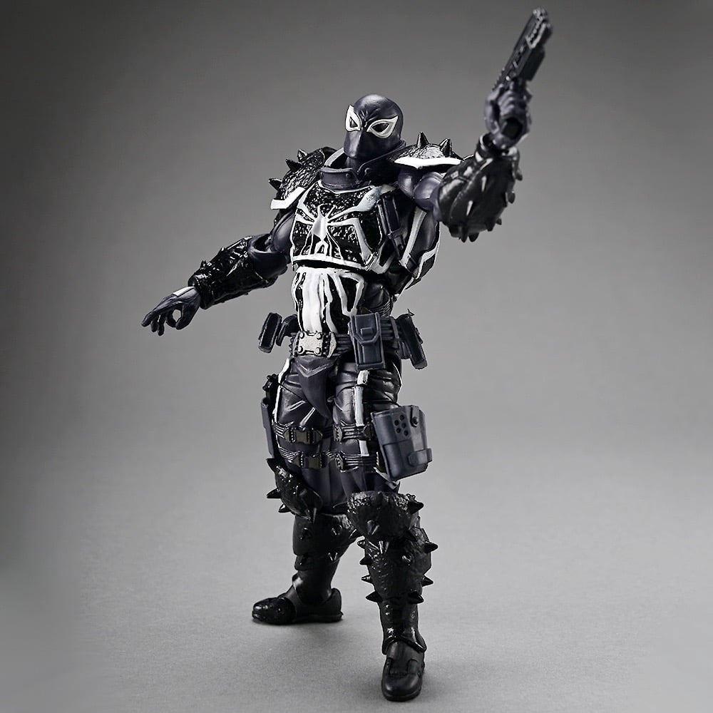 TIM Agent Venom Eugene "Flash" Thompson Full Body Movable Action Figure Model Replaceable Head, Hands Exquisite Gift Box Set