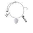 thumbnail image 2 of Delight Jewelry Silvertone Large Guitar Pick Silvertone Dream Big Charm Bracelet, 7.5+2" Extender, 2 of 4