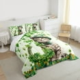 thumbnail image 3 of Feelyou Lucky Cat Animal Full Size Comforter Sets, Spring Shamrock Bedding Sets, 3pcs, 3 of 8