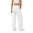 thumbnail image 6 of Sahpxhe Womens Workout Sweatpants Straight Wide Leg High Waist Drawstring Casual Loose Trousers with 3 Pockets for Running Gym White XL, 6 of 6