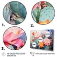 thumbnail image 3 of Designart "Pink Green Cactus Representation Colorfuled Acrylic III" Floral Floater Framed Wall Art Print, 3 of 7