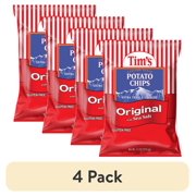 (4 pack) Tim's Cascade Snacks Original with Sea Salt Cascade Style Potato Chips, Gluten-Free, 7.5 oz Bag