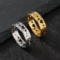 thumbnail image 3 of HIJONES Women's Stainless Steel Cute Hollow Love Heart Ring Friendship Promise Jewelry Gifts for Couple Gold Size 7, 3 of 5
