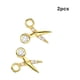 thumbnail image 3 of Sonducket 1 par de pendientes de tijera para mujer, pendientes de decoración de diamantes de imitación, pendientes de aleación para novia, Ropa, zapatos y accesorios Miscelánea, 3 of 6
