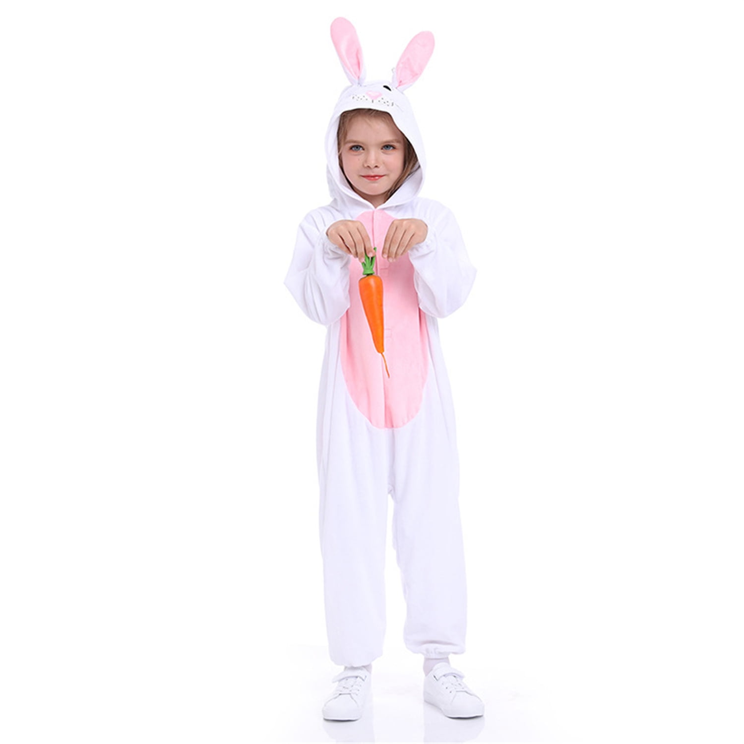 PHENAS Kids Bunny Rabbit Costume Easter Rabbit Onesie for Girls and