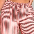 thumbnail image 5 of Bovxnpu Womens Pajamas Bottoms Sleep Pants Striped Bubbled Cotton High Waist Casual Wide Leg Long Pants Sleepwear, 5 of 5
