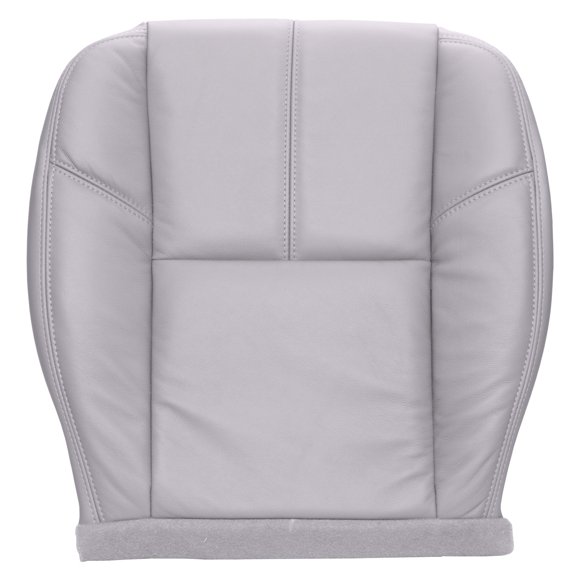 The Seat Shop Driver Side Bottom Replacement Seat Cover in Light Titanium (Gray) Leather (Compatible with 2007-2013 Chevrolet Silverado, Avalanche and GMC Sierra 1500 New Body Style)