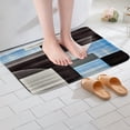 thumbnail image 3 of Erosebridal Chic Abstract Bathroom Rugs 20x32, Blue Bathroom Mat, Rectangle Geometry Decor, Non Slip, 3 of 5