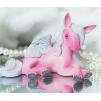 Ebros Whimsical Fairy Tale Pegasus Horse Figurine Shelf Decor (Pink Acacia)