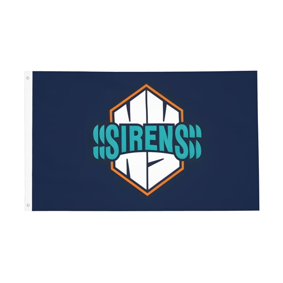 New York Sirens Flag 3x5 Ft Double-Sided Printed Flags Indoor Outdoor Decorative Banner Polyester Material No Flagpole
