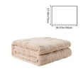 thumbnail image 3 of Lilixerw Household Thick Fleece Throw Blanket,70"x40" Cozy Small Blanket for Office Nap Sofa Bed,Winter Warm Soft Plush Blanket,Lightweight,Khaki, 3 of 5