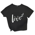 thumbnail image 2 of Blouse d'Été Grande Taille à Manches Courtes pour Femmes, T-shirts à Col Rond Imprimé Léopard, Col en V, en Liquidation, 2 of 3