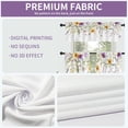 thumbnail image 5 of Wildflower Curtains for Kitchen Bathroom Daisy Flower Print Rod Pocket Window Curtain Set 3 Pcs Modern Simple Flower Leaf Printed Curtains 54 x 18 + 27 x 36 * 2, 5 of 6