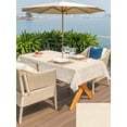 thumbnail image 4 of Rectangle Outdoor Tablecloth with Umbrella Hole and Zipper 60x84 Inch, Vintage Cream Waterproof Patio Table Cloth, Modern Art Farmhouse Solid Color Washable Picnic Table Cover for Camping Dining, 4 of 7
