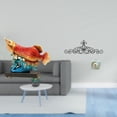 thumbnail image 2 of CoudarTitie Arowana Fish Resin Sculpture Tabletop Ornament Prosperity Figurine for Entrance Living Room Home Decoration Scroll Metal Wall Art Decor Plaque Floral Indoor Outdoor Porch Fence Patio, 2 of 8