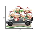 thumbnail image 3 of Personalized Family Christmas Ornament 2024 - Travel with SUV Ugly Sweater Family of 6 Ornament Gift, 3 of 10