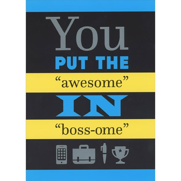 RSVP You Put the Awesome in Boss-ome Funny Boss's Day Card