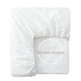 thumbnail image 2 of MooMee 100% Washed Cotton Queen Fitted Sheet Only Linen Like Textured Extra-Deep Pocket Breathable Soft 1-Piece(Bright White, 60"x80"), 2 of 6