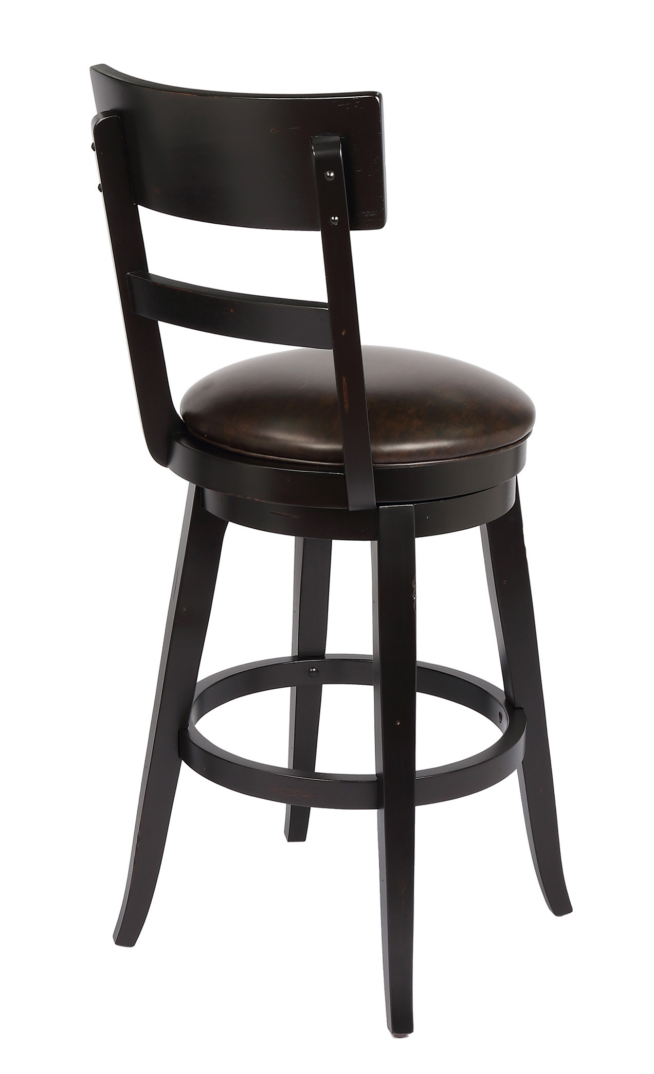 Alex Bar Height Swivel Stool, Black
