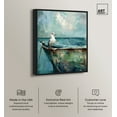 thumbnail image 2 of Seagull And Boat Canvas Coastal Wall Art by Art Remedy, Black Frame, 16" x 20", 2 of 7