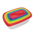 thumbnail image 1 of Contenants de Rangement Ensemble de 7 Pcs Multicolore Recyclable pour Aliments avec Couvercles Durables Étanches et Hermétiques pour Préparation de Repas Fraîcheur et Organisation de Cuisine, 1 of 8