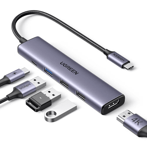 Hub USB C 9-in-1 INTPW – 4K HDMI, 2 USB-A 3.0, 2 USB-A 2.0, USB-C 3.0, PD 100W, SD/TF, Alluminio, Angolo 32°, Compatibile Con MacBook, IPad, Windows, Chromecast