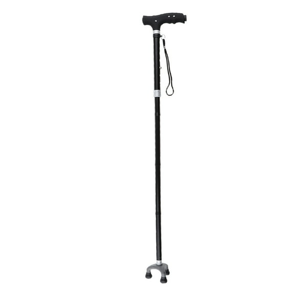 yotijay Led Light Travel Adjustable Folding Canes for Men and Women Black