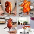 thumbnail image 2 of CIMAXIC 1pc Outdoor Camping Chicken Roasting Pan Stainless Steel Chicken Grill Rack (Cap in Random Color),8.66"X7.68"X7.68", 2 of 4