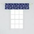 thumbnail image 2 of Ambesonne Navy Blue Window Valance, Sailing Yacht Doodle, 42" x 12", Dark Blue White, 2 of 3